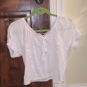 White crop top
